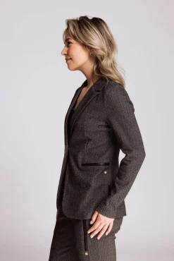 Damen Zhrill Blazer*ZHSALMA LONG HERRINGBONE