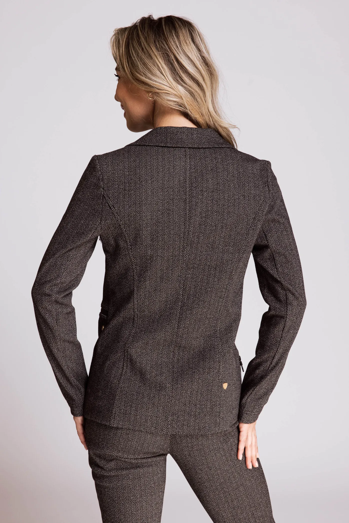Damen Zhrill Blazer*ZHSALMA LONG HERRINGBONE