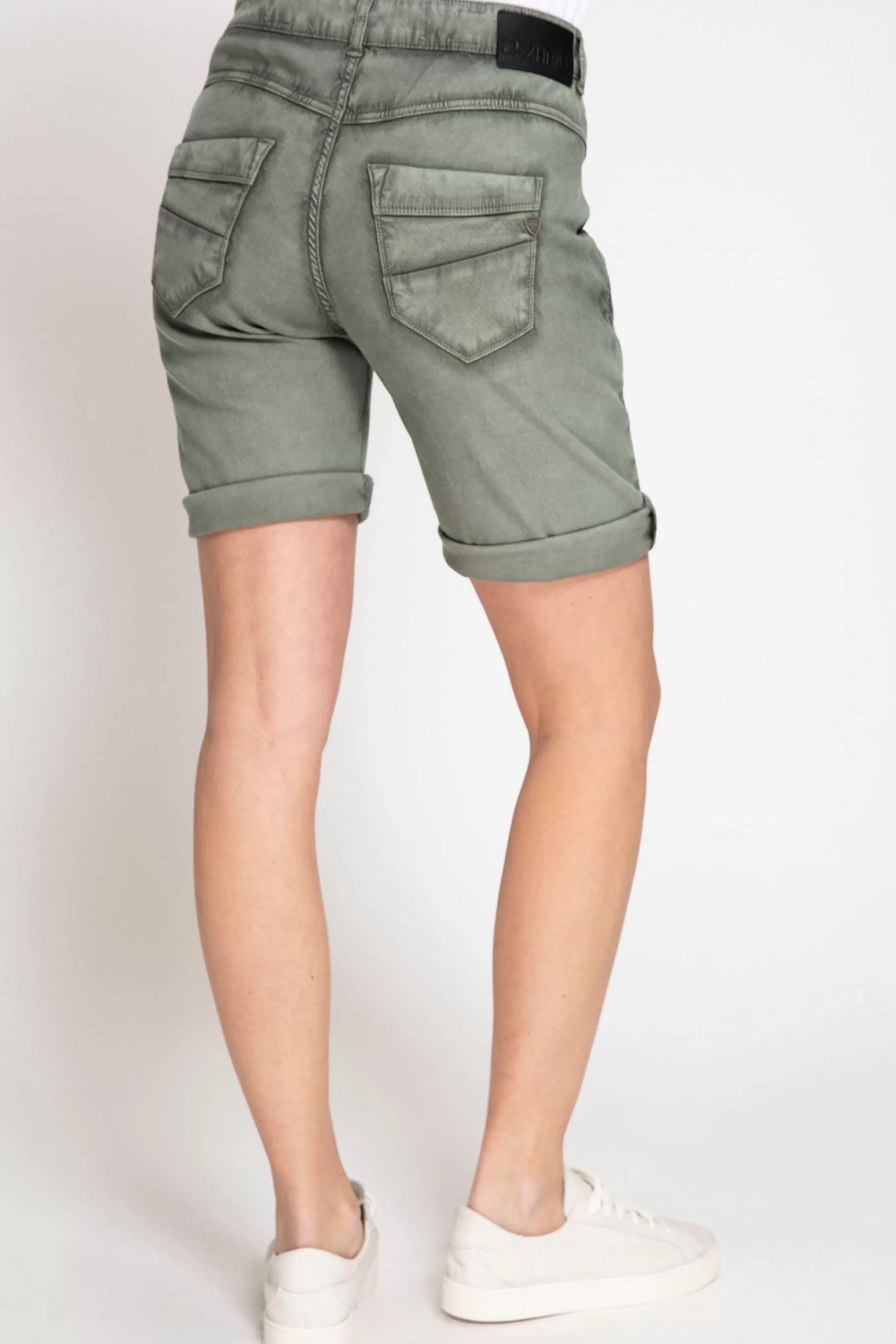 Zhrill Hosen<Damen Shorts Amy Mit Knopfleiste In Olive Green Grun